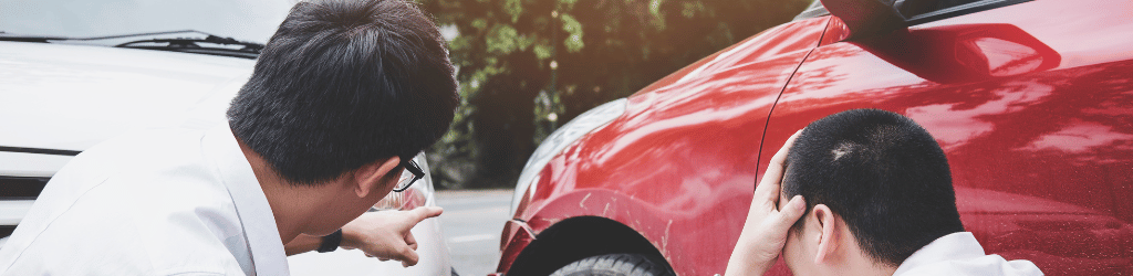 Man Arguing after a Car Accident